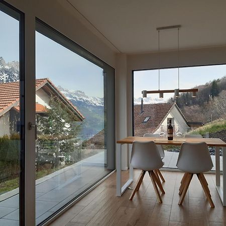Apartment Panorama Am Walensee In Neubau-Villa Obstalden Exteriör bild