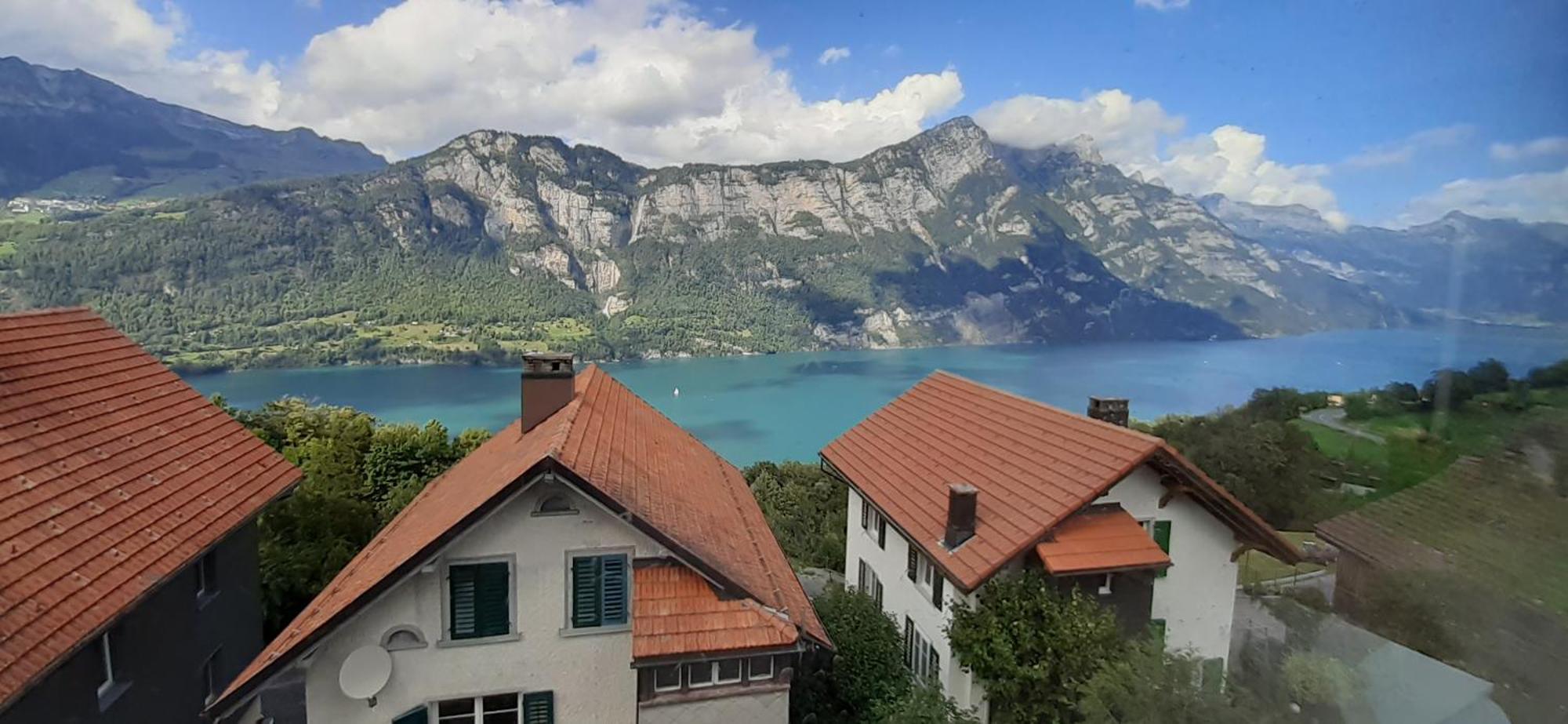 Apartment Panorama Am Walensee In Neubau-Villa Obstalden Exteriör bild
