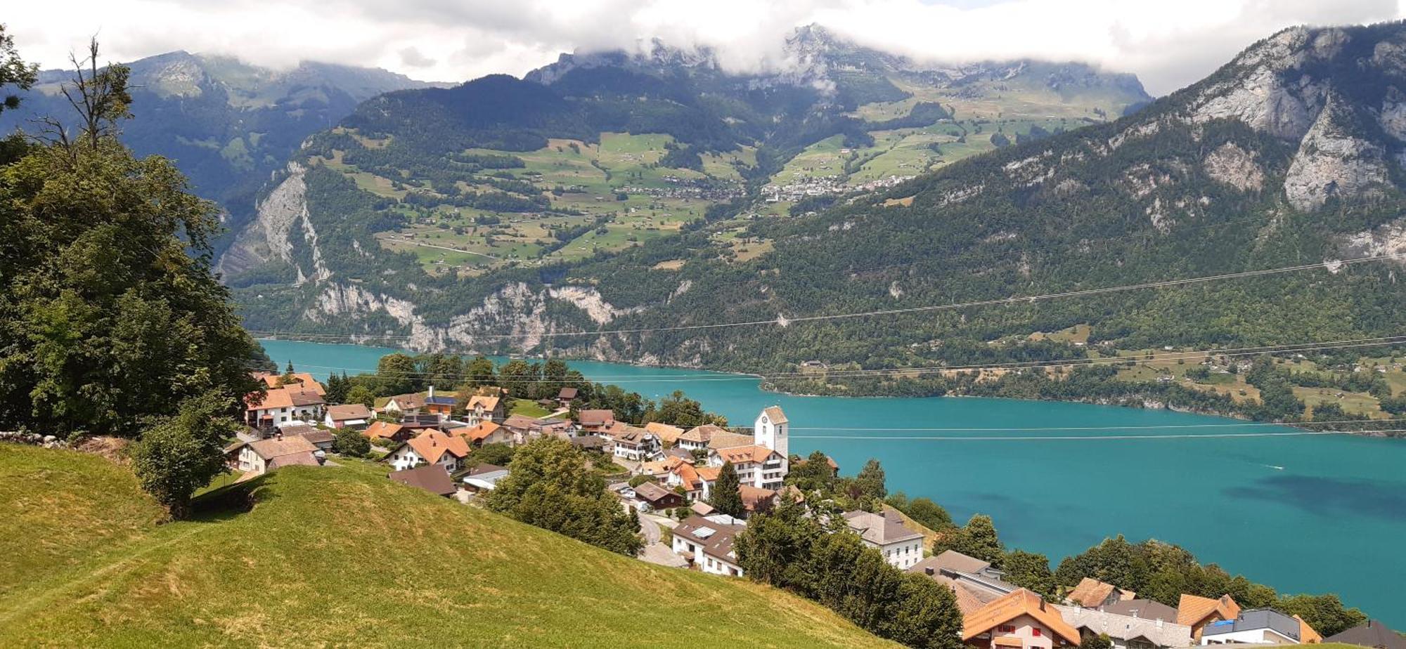Apartment Panorama Am Walensee In Neubau-Villa Obstalden Exteriör bild