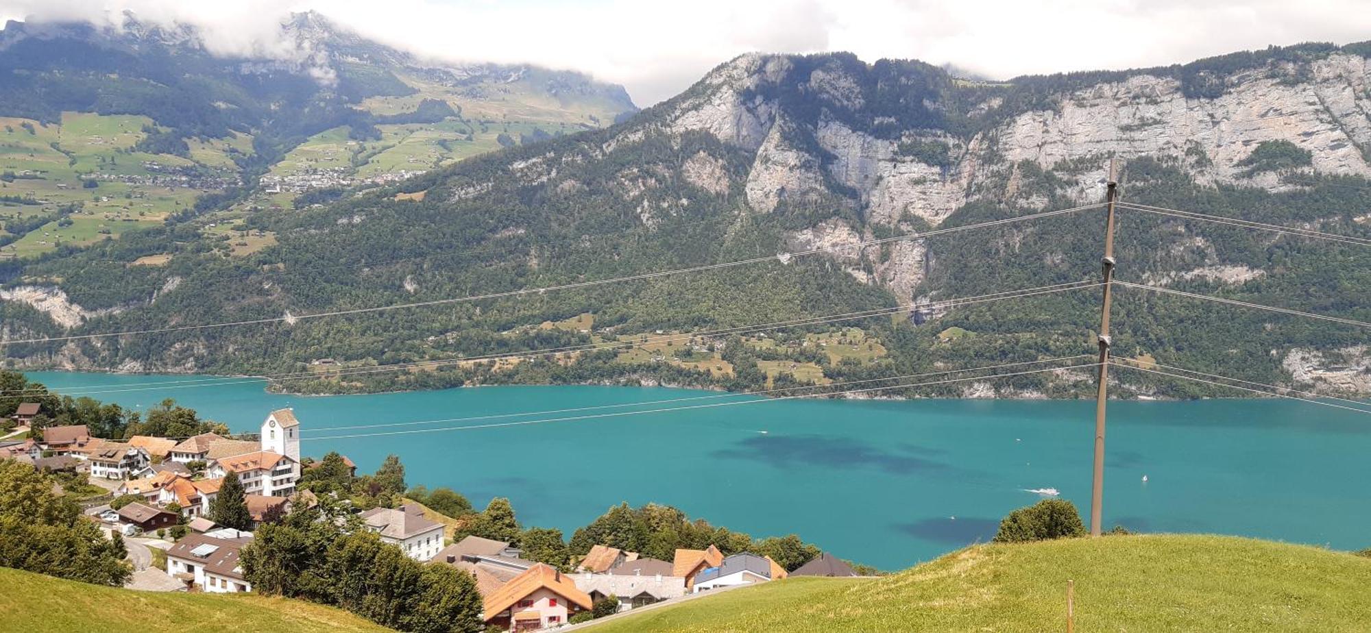 Apartment Panorama Am Walensee In Neubau-Villa Obstalden Exteriör bild