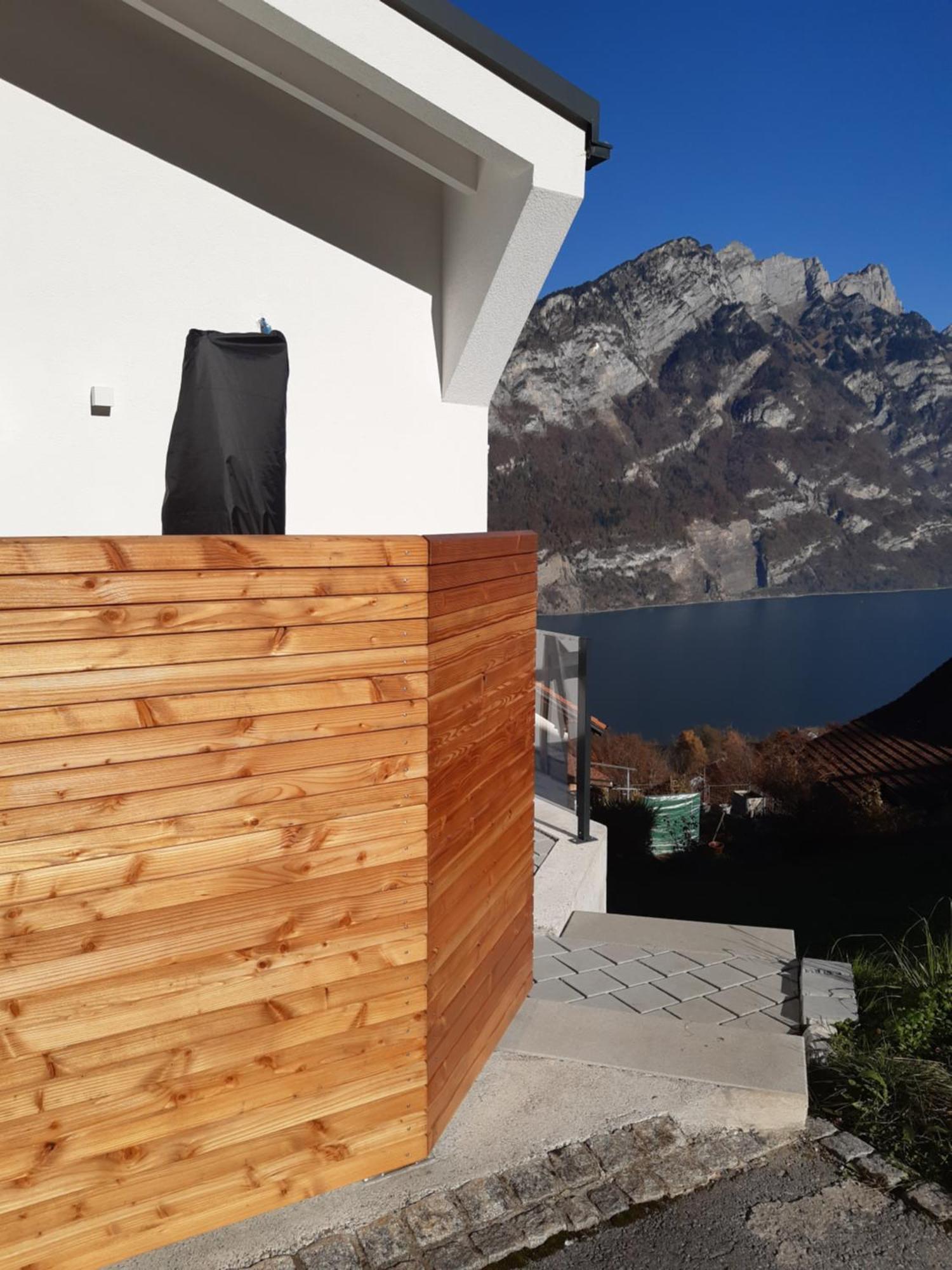 Apartment Panorama Am Walensee In Neubau-Villa Obstalden Exteriör bild